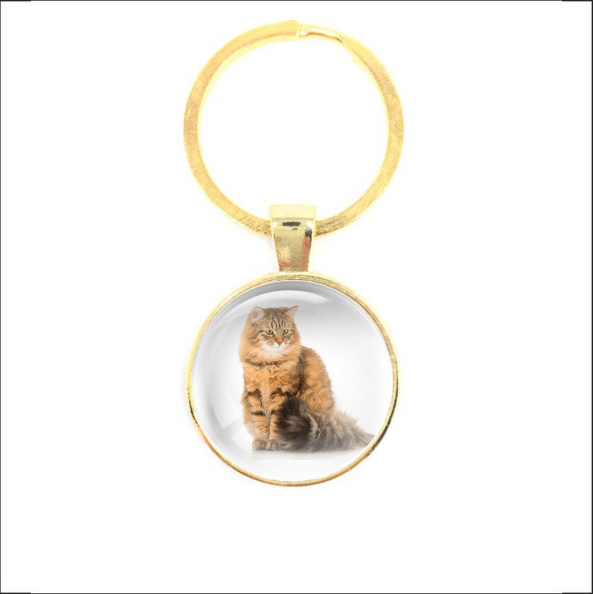 Sleutelhanger Glas - Kat