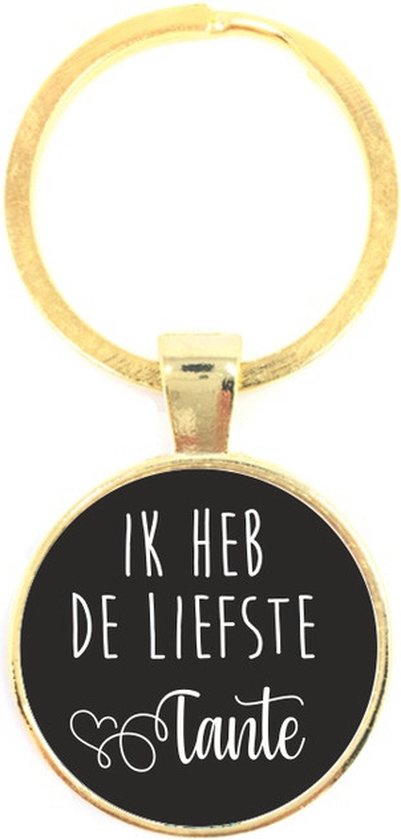 Sleutelhanger Glas -  Ik Heb De Liefste Tante