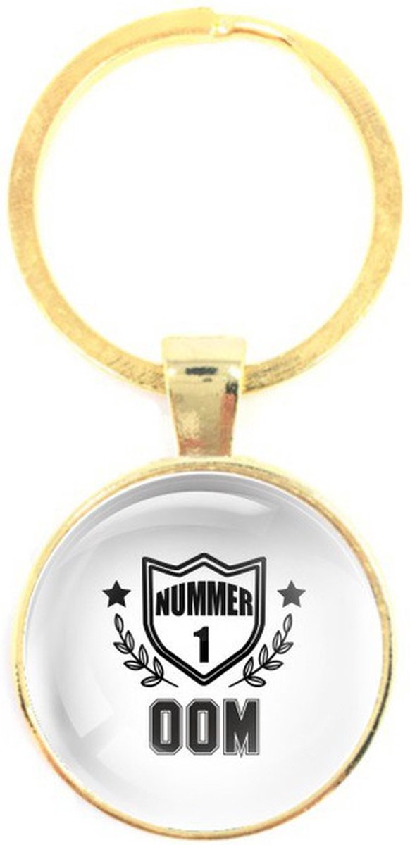 Sleutelhanger Glas - Nummer 1 Oom