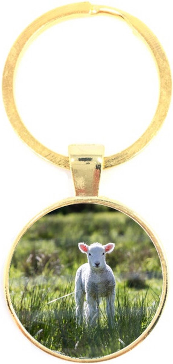 Sleutelhanger Glas - Schaap