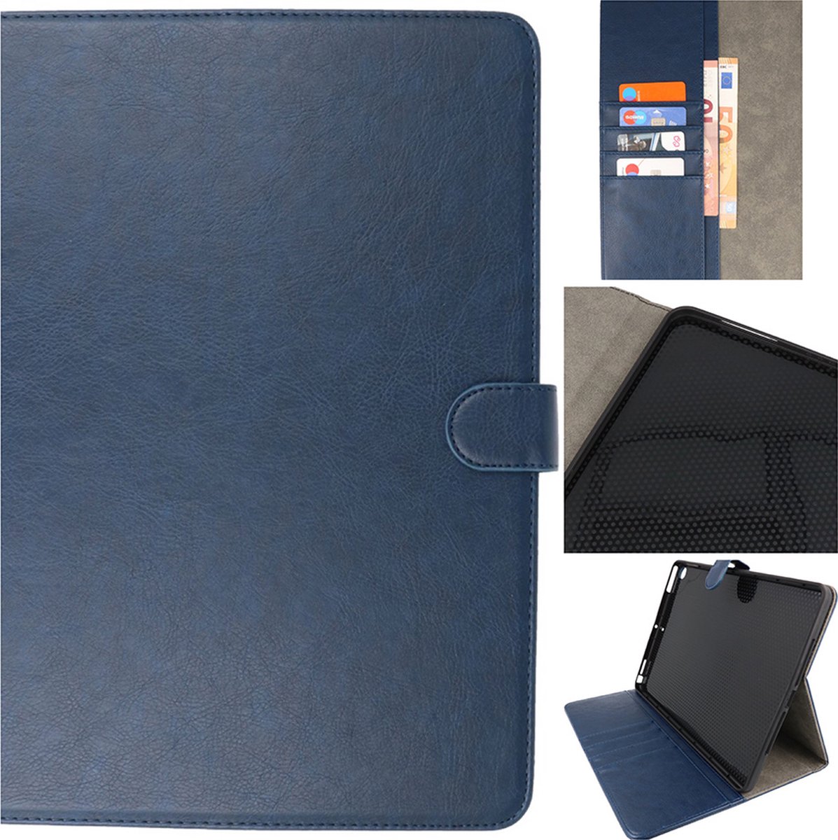 Tablet Hoesje - Premium Book Case - Geschikt voor iPad 2021 / 2020 / 2019 10.2 inch - Navy