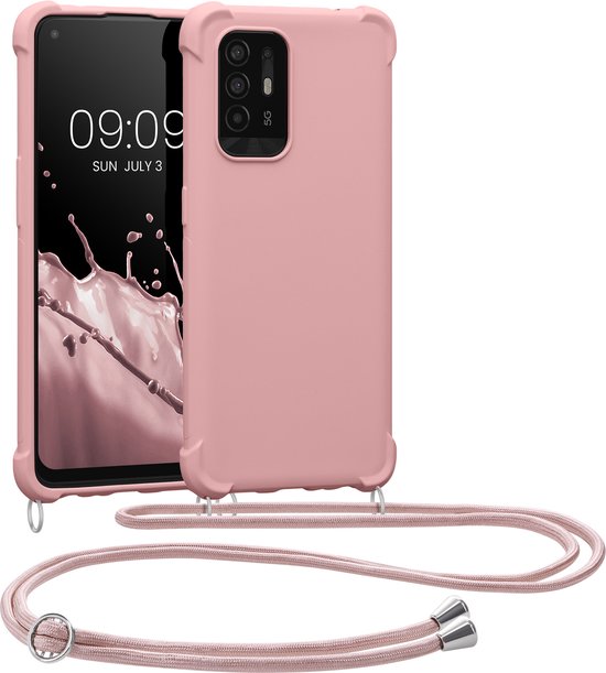 Coque Silicone Avec Lanière Pour Oppo A94 5G - Marque Kwmobile - Protection Anti-choc