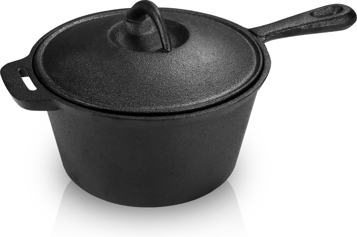 Dutch Oven pot met voetenGietijzer 7delige set Gietijzeren Pan