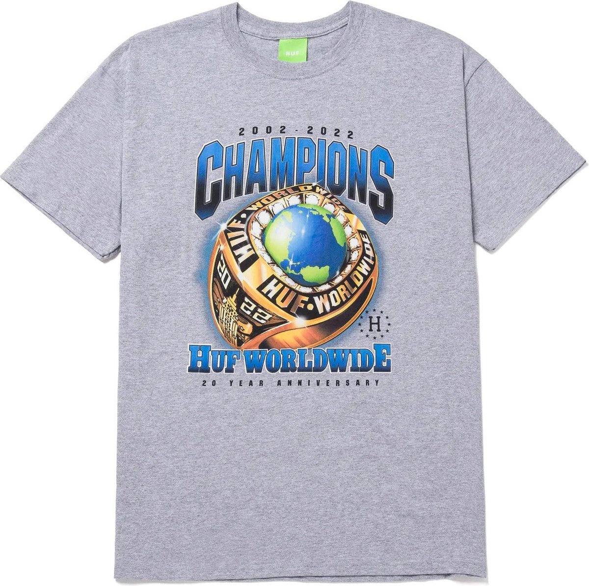 Huf Champions Short Sleeve T-shirt - Athletic Grey