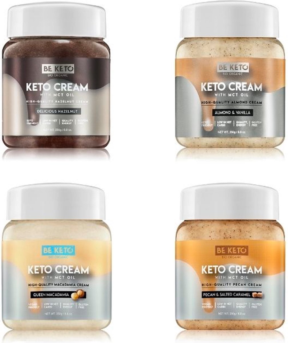 Goedkoopste Be Keto | Mix Keto Cream | Voordeelpakket | 4 x Keto Cream