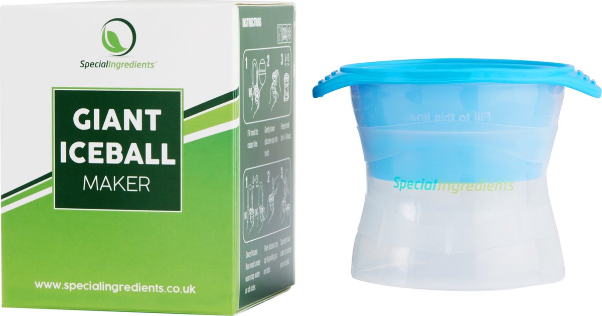 Silicone Reuze IJsballen Maker - Giant Ice Ball Maker - Siliconen IJsvorm - 6 cm IJsbollen - Langzaam Smeltend IJs - Perfect voor Cocktails & Whisky - Herbruikbaar & Vaatwasserbestendig - Moderne Gastronomie - Moleculair Koken