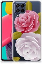 Silicone Back Case Geschikt voor Samsung Galaxy M53 GSM Hoesje Roses