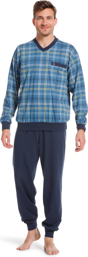 Robson heren pyjama 27222-702-2 - Blauw - XL/54