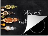 KitchenYeah® Inductie beschermer 65x52 cm - Let's get cook together - Koken - Quotes - Spreuken - Kookplaataccessoires - Afdekplaat voor kookplaat - Inductiebeschermer - Inductiemat - Inductieplaat mat