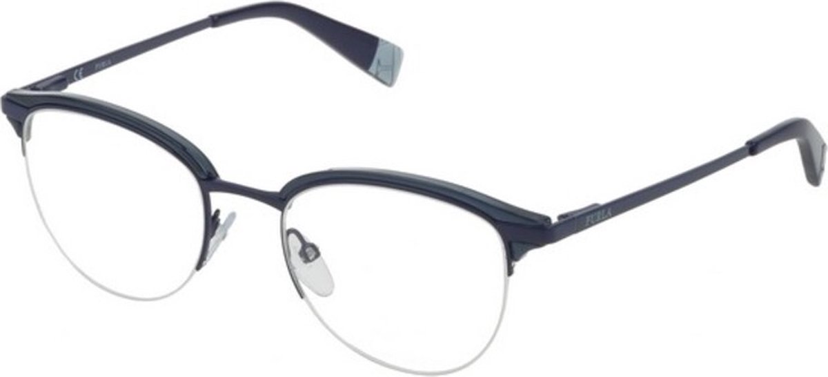 Ladies'Spectacle frame Furla VFU1855001HR Blue (ø 50 mm)