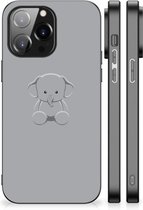 Hippe Hoesjes iPhone 14 Pro Max Telefoonhoesje met Zwarte rand Baby Olifant