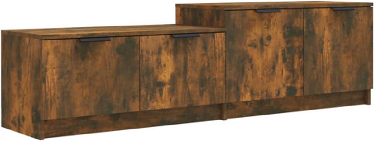 vidaXL - Tv-meubel - 158,5x36x45 - cm - bewerkt - hout - gerookt - eikenkleurig