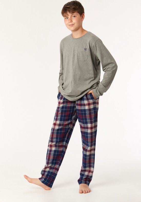 Woody - Pyjama Garçons/ Homme - Grijs Chiné - 8 ans (+ sac pyjama OFFERT) |  bol