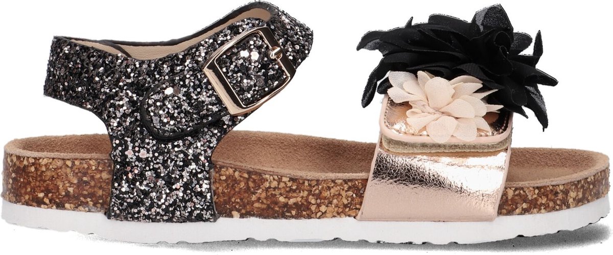 Colors Of California Bio Glitter Sandal With Ankle Sandalen - Meisjes - Zwart - Maat 26