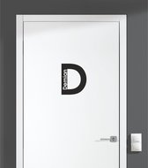 Deursticker - Demian - Zwart 12x14