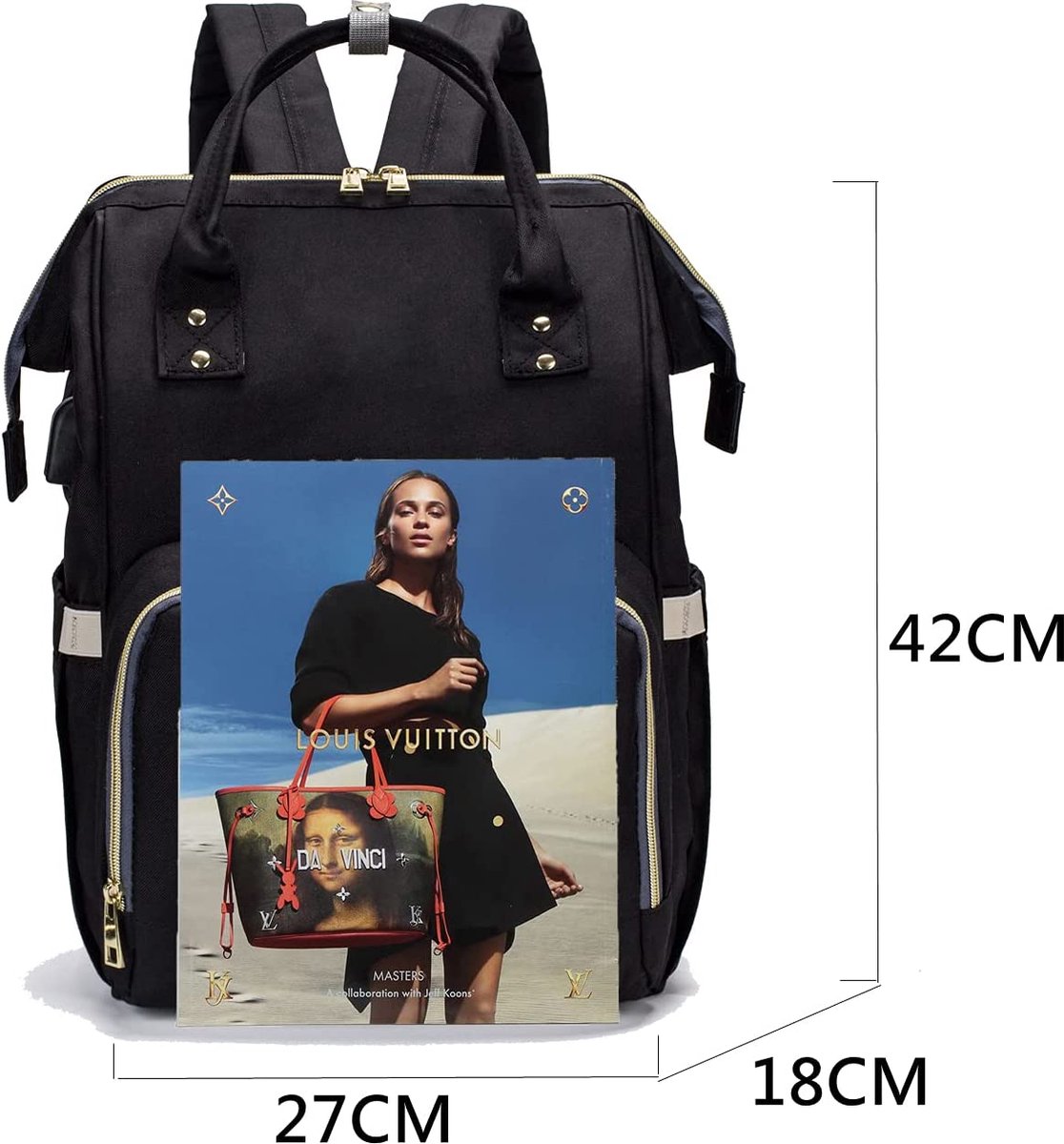 Luxe luiertas - baby tas - luier rugzak - premium kwaliteit - pasgeboren baby – foto 5