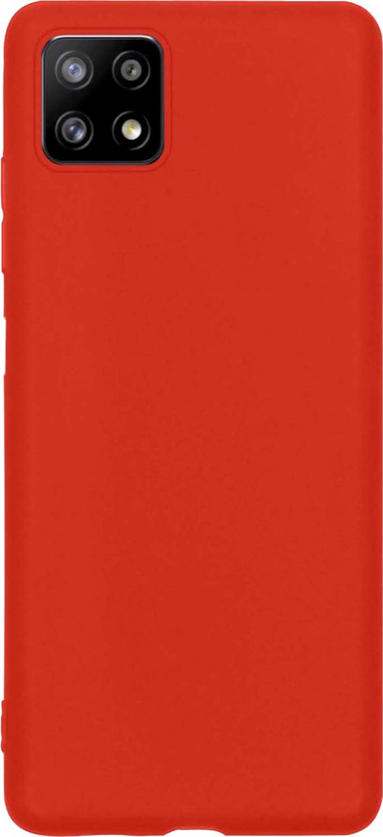 Hoes - Geschikt voor Samsung Galaxy M22 - Sterk & Shockproof - Hoesje Cover - Siliconen Case - Rood