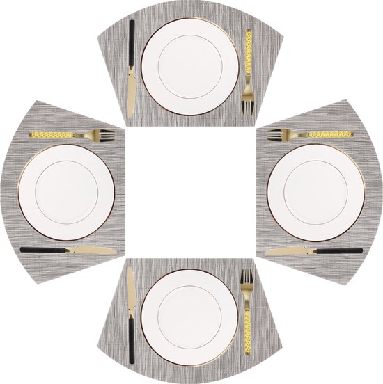 ronde tafelplacemats set van 5 stuks, schattige varkenswig-placemats ronde tafelplacemats set van 5 stuks, schattige varkenswig-placemats