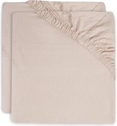 Jollein - Hoeslaken Wieg Jersey 40/50x80/90cm - Baby Ledikant Hoeslaken - Zacht Katoen - Pale Pink - 2 Stuks