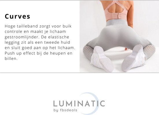 Sportlegging Dames - Yoga Legging - Fitness Legging - Legging Dames - Sport Legging - Shapewear Dames - Booty Legging - Luminatic® - Licht Koraal - M — afbeelding 2