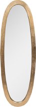 Clayre & Eef Miroir 33x99 cm Couleur or Verre Aluminium Ovale Grand miroir