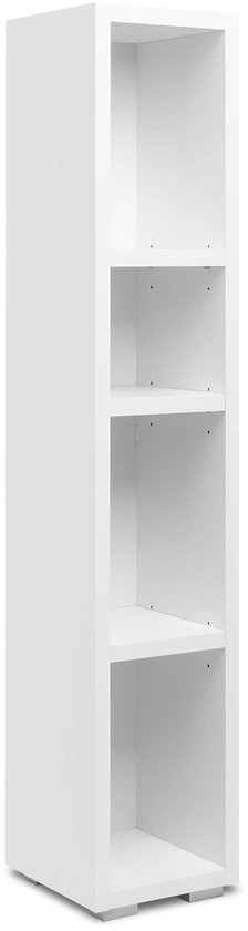 Furinno Fulda 2 Laags Ruimtebesparende Opbergplank, Boekenkast, 15 Cm Breed Wit 1617784410