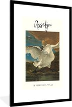 Fotolijst incl. Poster - De bedreigde zwaan - Jan Asselijn - Kunst - 80x120 cm - Posterlijst