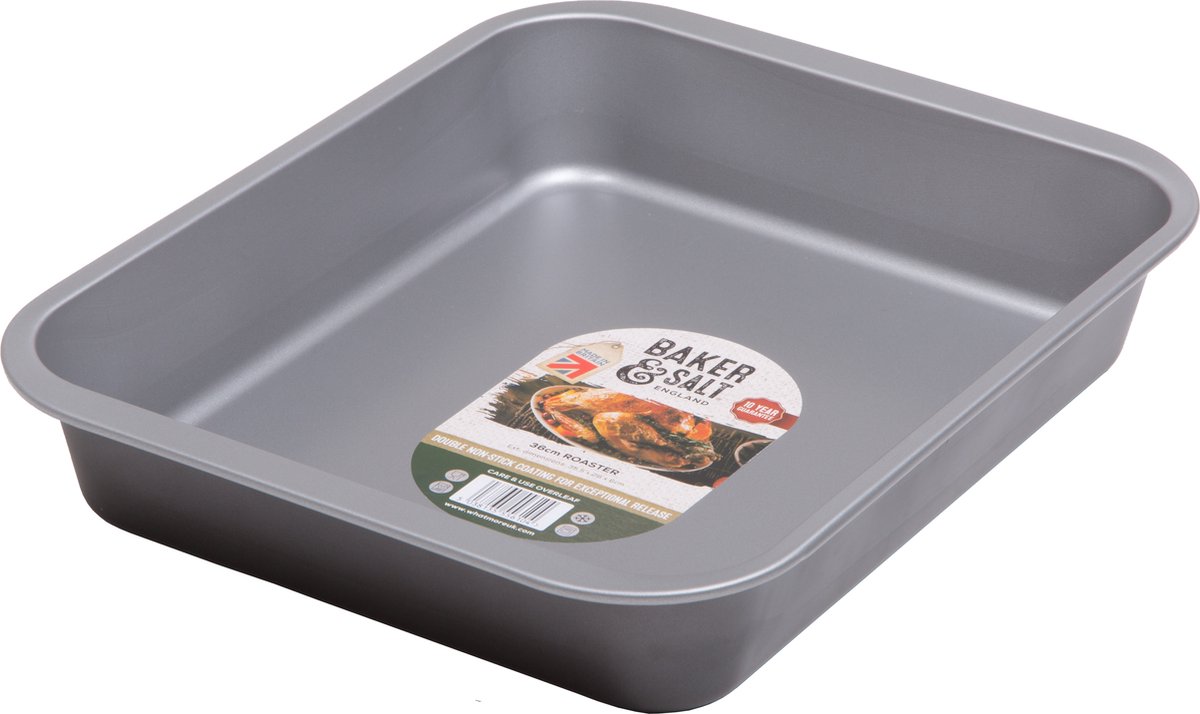Wham - Baker & Salt Non-Stick Ovenschaal voor Roosteren 36 cm - Carbonstaal - Zilver -