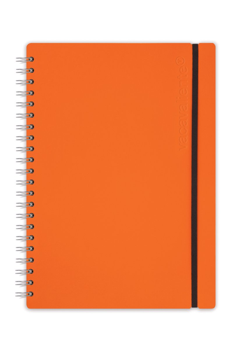 Vacavaliente - Studio Notitieboek A4 - Gerecycled Leer - Oranje