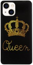ADEL Siliconen Back Cover Softcase Hoesje Geschikt voor iPhone 14 Plus - Queen Koningin