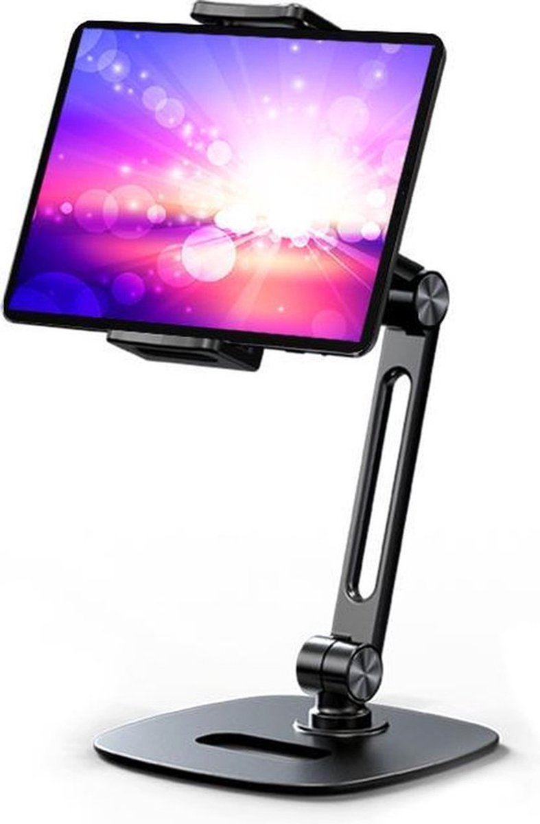 YONO Tablet Houder Bureau XL – 360° Draaibaar iPad / Telefoon / Smartphone Standaard - Tafel Statief – Zwart