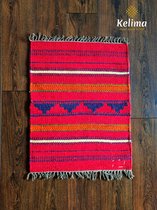 Handgemaakt Kelim vloerkleed 60 cm x 80 cm - Bedouin Wol tapijt Kilim Uit Egypte - Handgeweven Loper tapijt - Keukenmat - Tafelkleed