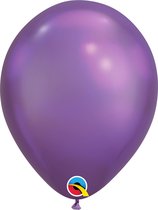 Chroom Paarse Ballonnen 28cm - 100 stuks