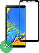 2x Full Cover Screenprotector Geschikt voor: Samsung Galaxy J4+ / J6+ / A7 2018 - Screen protector - volledige glas - bescherming - beschermglas - ZT Accessoires