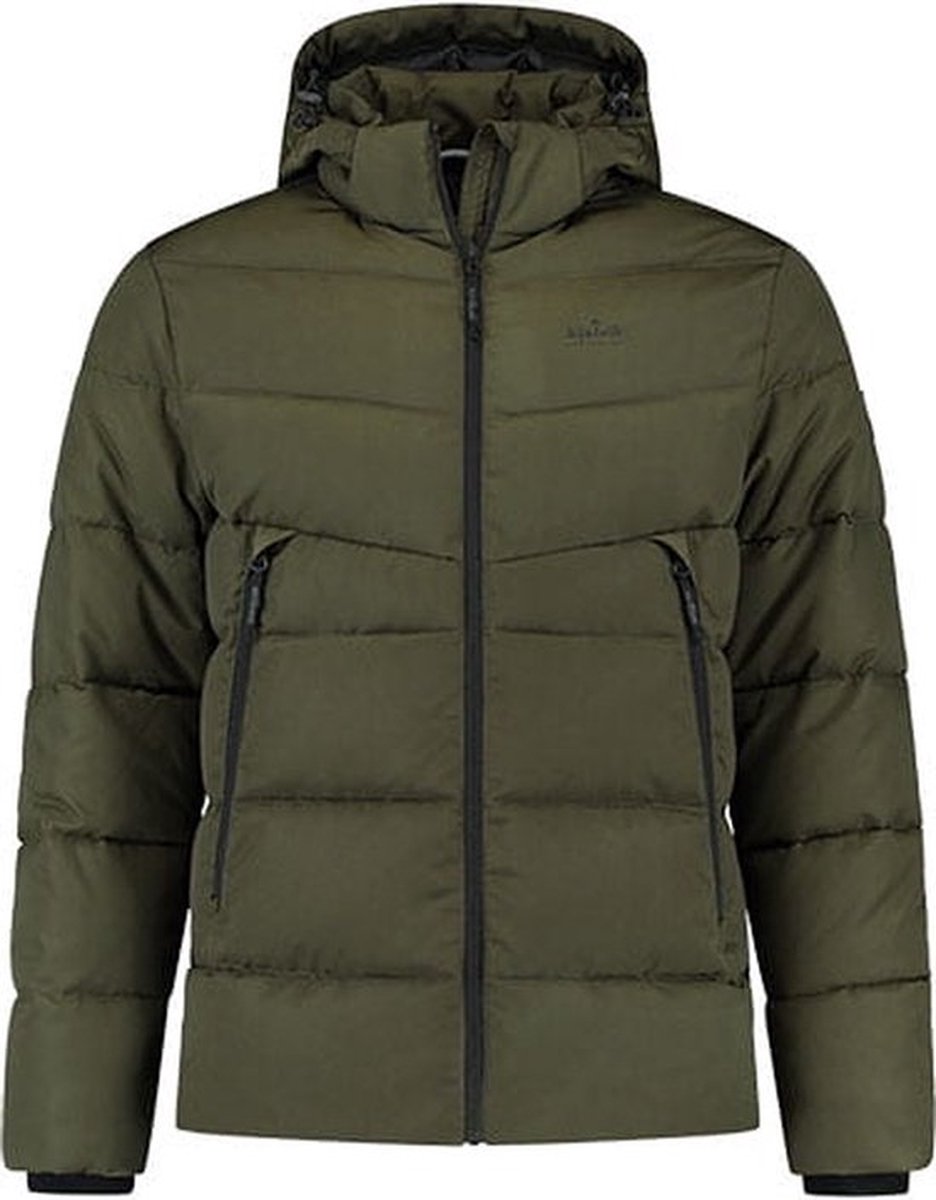 Kjelvik heren winterjas padded gewatteerde jas Umberto Groen