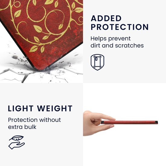 kwmobile e-reader hoesje geschikt voor Kobo Aura ONE hoes - E reader flip case met magnetische sluiting - Ereader cover - Sprookjesboek design in geel / oranje / rood van kwmobile — afbeelding 5