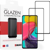 BMAX Samsung Galaxy M53 Screenprotector - 2-pack - Gehard glas - Full Cover - Tempered glas - Samsung screenprotectors 2 stuks - Telefoonglaasje - Beschermglas - Glasplaatje - Screensaver - Screen protector - Case friendly - Zwart