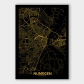 Poster Plattegrond Nijmegen - Papier - 40x50 cm  | Wanddecoratie - Interieur - Art - Wonen - Schilderij - Kunst