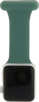 Strap-it Verpleegkundige band - Geschikt voor Apple Watch bandje - Series 1/2/3/4/5/6/7/8/9/SE/Ultra (2) - Groen - Siliconen verpleegkundige band - iWatch bandje voor maat: 42 mm 44 mm 45 mm 49 mm