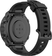 Siliconen Smartwatch bandje - Geschikt voor Amazfit T-Rex - Pro siliconen bandje - zwart - Strap-it Horlogeband / Polsband / Armband