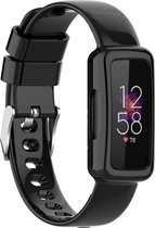 TPU Smartwatch bandje - Geschikt voor Fitbit Luxe clear TPU bandje - zwart - Strap-it Horlogeband / Polsband / Armband