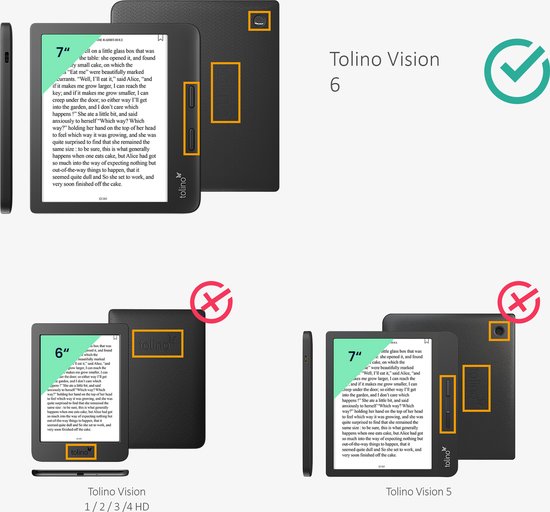 kalibri hoes geschikt voor Tolino Vision 6 - Leren beschermhoes voor e-reader in zwart van kalibri — afbeelding 3