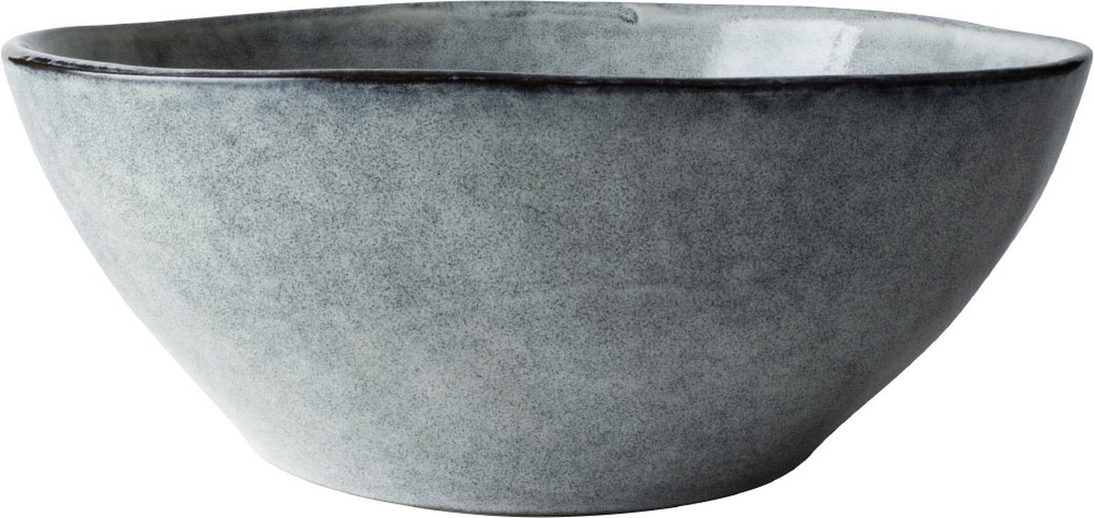 Dutch Rose Serenity Schaal - Serveerschaal - 24cm - Stoneware Handgemaakt - Grijs