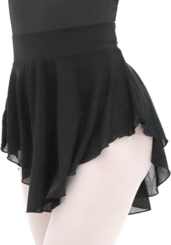 Dancer Dancewear® Balletrokje zwart | "Prelude" | Dames | Tactel & Stretch voile | Maat M/L | Maat 38