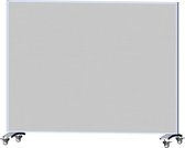 IVOL Cloison Mobile 160x120 cm - Panneau Acoustique - Tableau Blanc - Grijs Clair