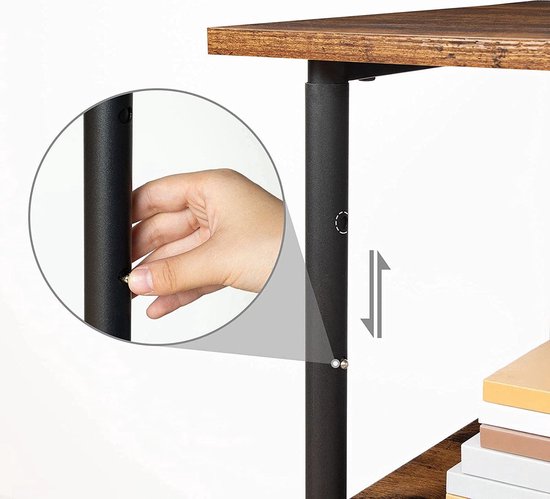 Bureau Organizer Met Printerstandaard Relaxdays Druckerständer Schreibtisch, 3 Fächer, Regal Für Drucker, HxBxT: 22 X 40 X 30 Cm, Bambus Organizer, Natur Witte Printerstandaard