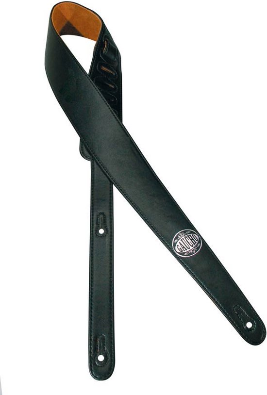 Gaucho Standard Series gitaarriem, zwart nylon, met 3 plectrumhouders