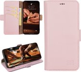 Bouletta iPhone 14 Pro Max Bouletta BookCase en cuir - Pink nude