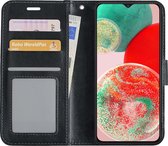 Hoes Geschikt voor Samsung A23 Hoesje Book Case Hoes Flip Cover Wallet Bookcase - Zwart