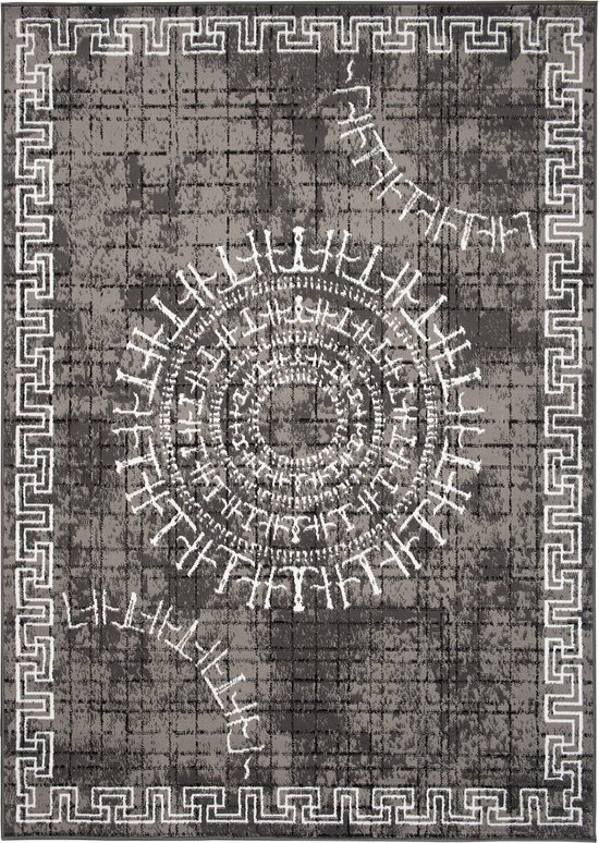 Tapis Tapiso Atena Grijs Tapis de Chambre Moderne Taille - 160x220